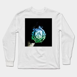 Blue green rose Long Sleeve T-Shirt